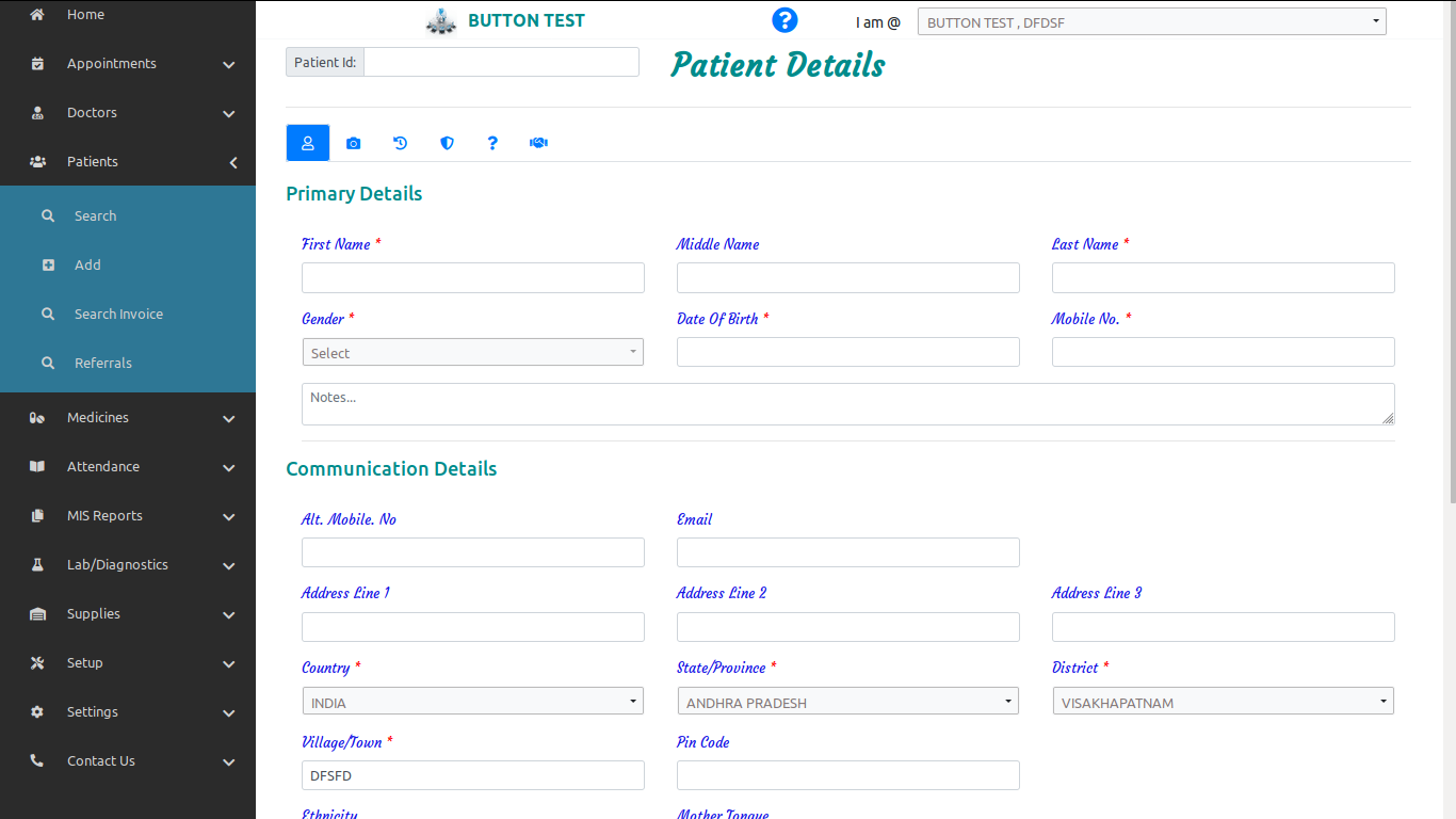 To Add Patient fastly in OVID HMS-Cloud based Dental Software & Cloud Based Hospital Management System Software