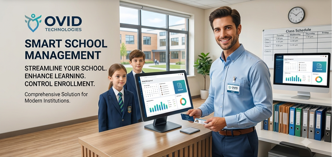 OVID Smart School Management Software Dashboard
